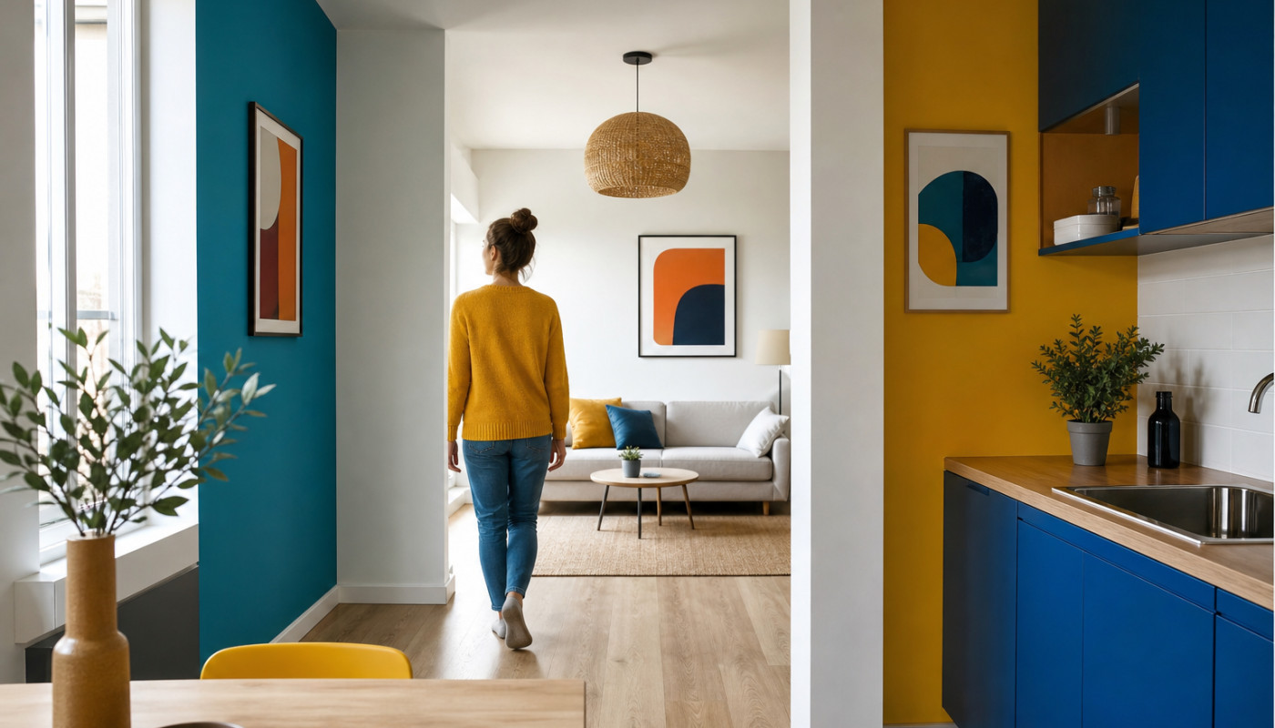 Des couleurs audacieuses pour ouvrir les perspectives dans les petits espaces